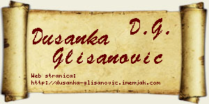 Dušanka Glišanović vizit kartica